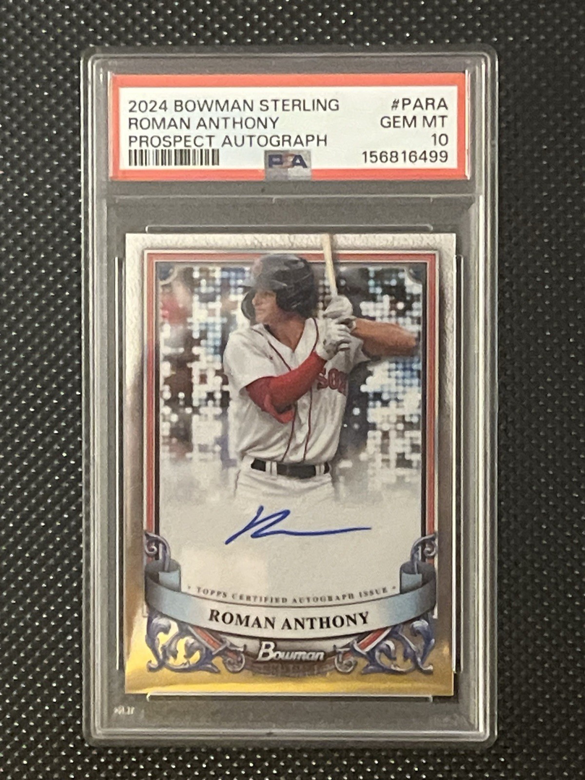 2024 Bowman Sterling Roman Anthony Prospect Autograph #PARA PSA 10 Red Sox