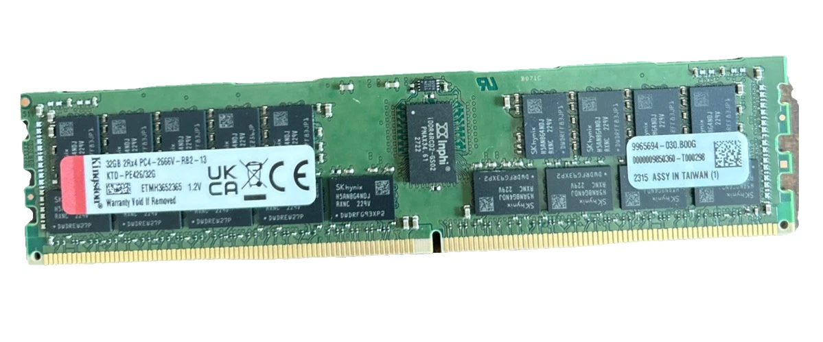 PC4-21300 (DDR4-2666) Bus Speed Computer RAM 32 GB Total Capacity