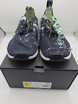 NEW Adidas NMD R1 PK 'Marble Black/Aero Green' BB7996 Men's Size 9.5 With Box