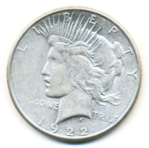 US Coin  1922 S       peace Dollar GEM BU ..........C 50062