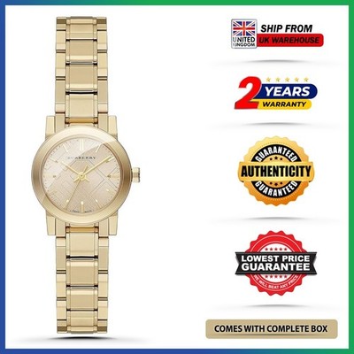 Burberry BU9227 26 mm Gold Case with Gold Strap for Women for sale