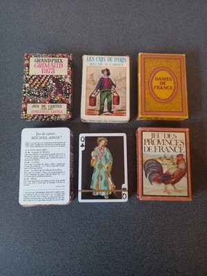 VINTAGE LOT VON 6 KARTENSPIELEN ZUM THEMA GRIMAUD UND DUSSERRE FRANKREICH
