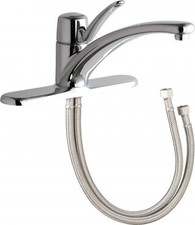 Chicago Faucet 2300-8E34VPABCP Single Lever Kitchen Faucet Chrome 1.5 GPM Deck