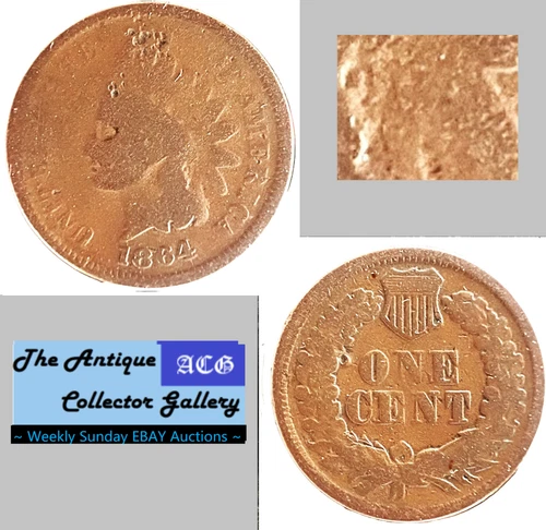 US 1864 L Bronze Indian Head Cent🪙Civil War Era 🪙Antique🪙