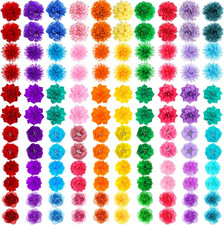 120 Pcs Dog Collar Flower Bows for Dogs, Multicolor Grooming Accessories