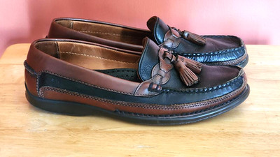 Men's Johnston & Murphy Aragon II Kiltie Tassel Loafers, Black & Brown, 10.5