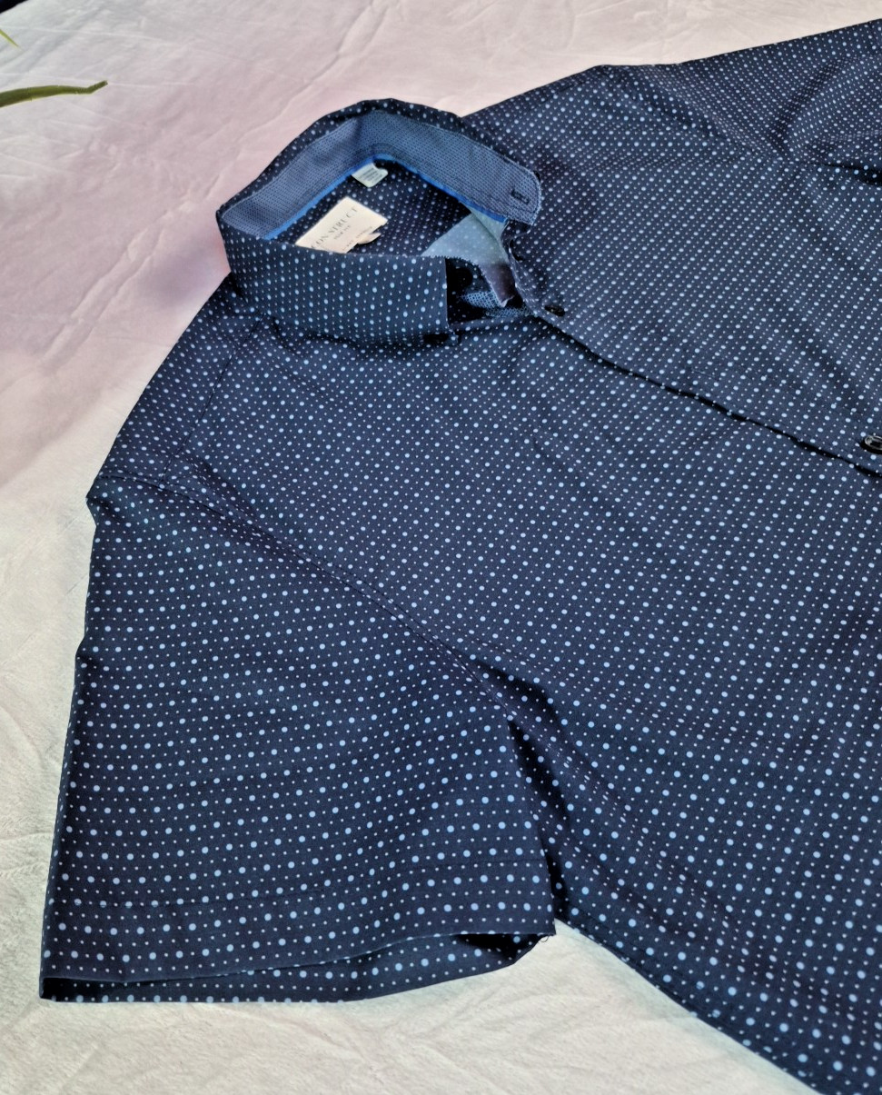 CONSTRUCT 4-WAY STRETCH SHORT SLEEVE BUTTON UP BL… - image 1