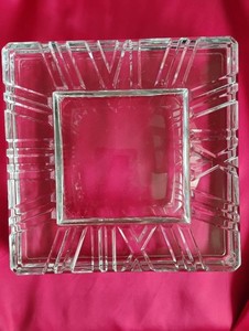 Authentic Tiffany & Co ATLAS Exquisite Crystal Raze Numerals Cigar Holder Tray