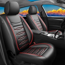 Acura TL 2004-2014 Seat Covers Leather Waterproof Airbag Compatible Black Red