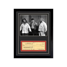 Larry Fine Reproduction Signed Cancelled Check  Framed Display