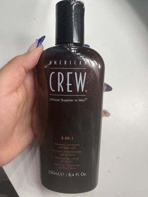 Americam Crew 3 In 1 Shampoo Conditioner Body Wash 8.4 fl Oz
