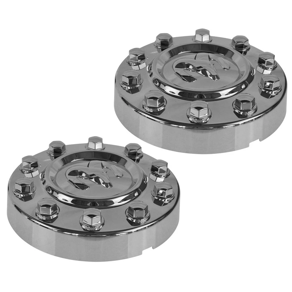 Nuevo par de tapacubos centrales delanteros cromados Mopar OEM para 11-16 Ram 4500 5500 Foto 2 de 4
