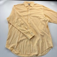 Polo Ralph Lauren Mens Regent Classic Fit Yellow Button Down Shirt 16 1/2 33