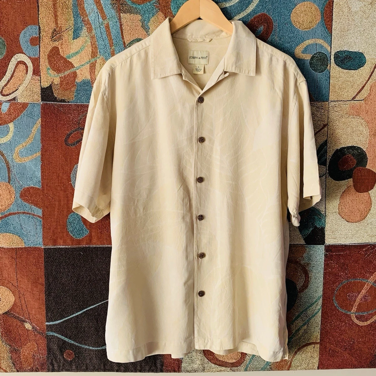 mens ivory short sleeve dress shirt Men's Linen Shirt, Short Sleeve, Ivory White, Beach Casual | ALLAN