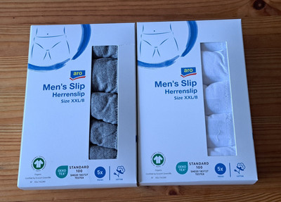 NEU! 10 Herren-Slips - Gr. XXL/8 (fallen kleiner aus) - weiß & grau - aro