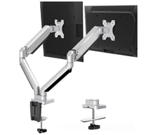 Dual Monitor Desk Mount, Die-Cast Aluminum Fully Adjustable Double Monitor Arm w