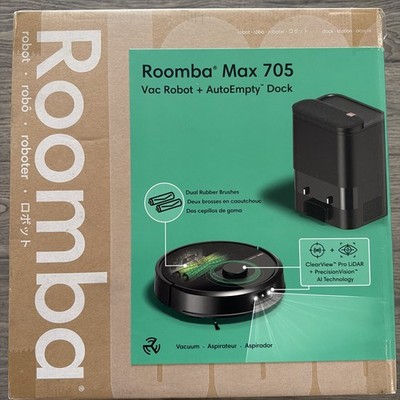 iRobot Roomba Max 705 Robot Vacuum + Auto Empty Dock LiDAR