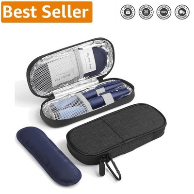 Insulated Diabetic Supplies Organizer - Compact and Lightweight Travel Solution