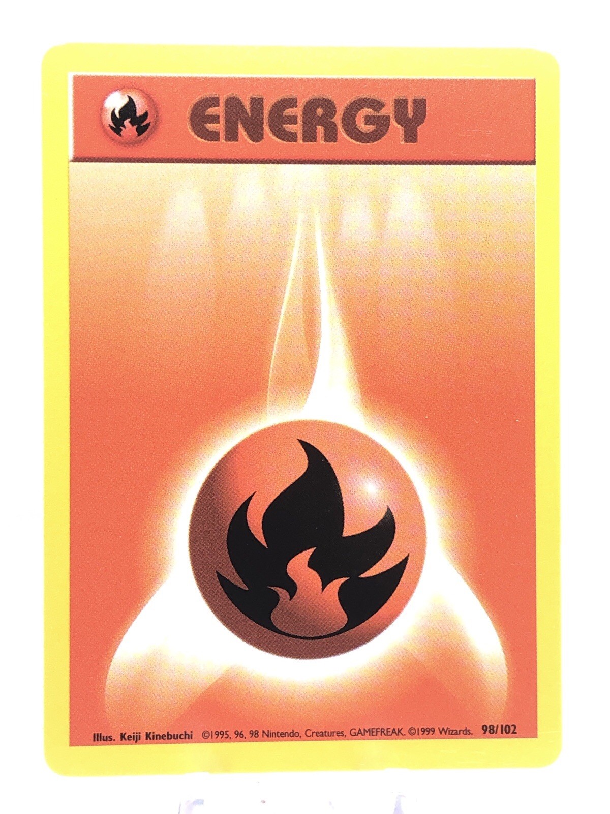 FIRE ENERGY 98/102 Base Set Series Base Set Common Pokemon Card 1999 NM