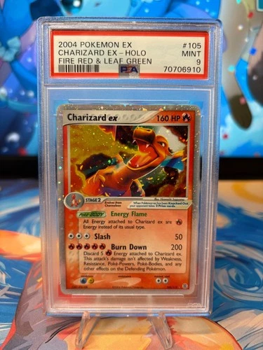 PSA 9 Charizard ex 105/112 Fire Red & Leaf Green Holo Pokemon Card
