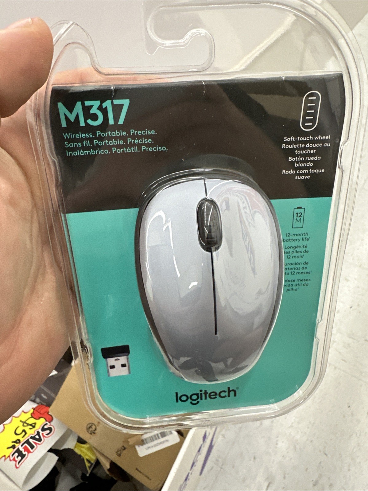 Logitech M317 Wireless Mouse with USB Receiver 1000 DPI 2.4GHz Optical Tracking