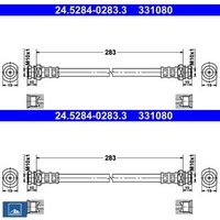 2X Bremsschlauch ATE 24.5284-0283.3 2 BremsschläUche Rechts Links Hinten