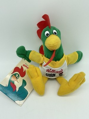 NOS Vtg Kellogg s Mascot Cornelius Rooster Corn Flakes Plush Breakfast Bunch NWT