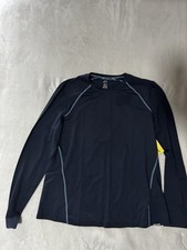 NWT Female Ski-Doo Blue Solid Print Size Small Long Sleeve Performance Shirt