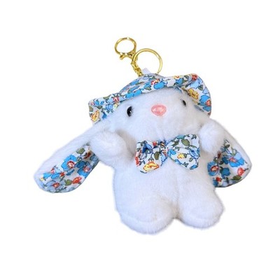 Safe Rabbit Charm Keychain Strong Component Toy for Secure Key Attachments