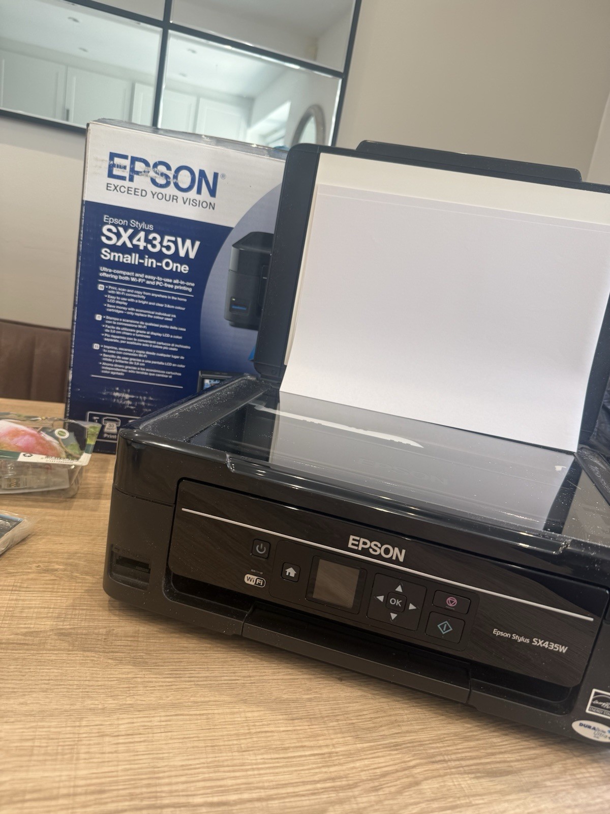 Epson Stylus SX435W Printer Scanner WiFi Boxed + 4 New Genuine T129 bundle
