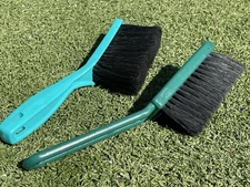 2 Heavy-Duty Utility Brushes – Angled & Straight  Handle Scrub Set