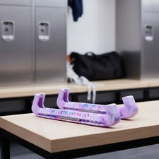 Protective Ice Skate Guards with Colorful Swirl Design and Scented Features