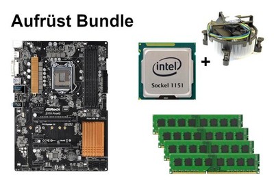 Bundle ASRock Z170 Pro4S + Intel Core i3 i5 i7 CPU + 8GB bis 32GB RAM wählbar