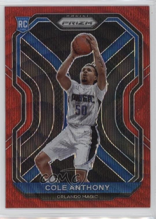 2020-21 Panini Prizm Ruby Wave Prizm Cole Anthony #292 02w5