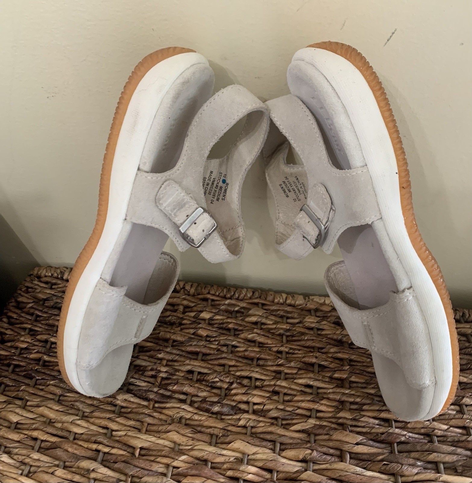 APL Sandali LL Bean donna 10 M beige pelle cinturino alla caviglia con fibbia