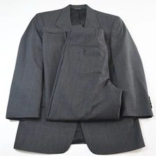 Vtg USA Made Austin Reed 38S 30x30 Gray Glenn Check 100% Wool Mens Suit