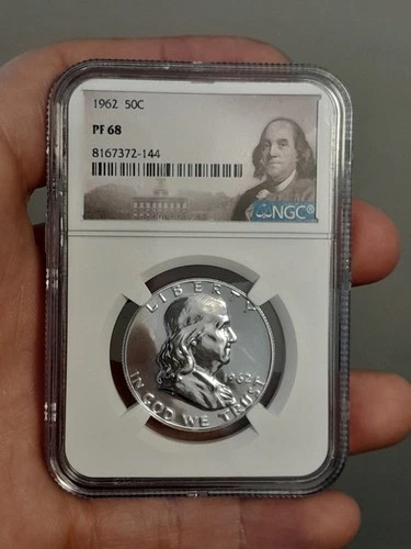 1962 Proof Franklin Half Dollar 50c NGC PF68