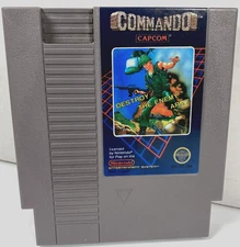 Commando CAPCOM 5-Screw (Nintendo Entertainment System, 1986) Authentic, Tested_