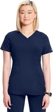 Cherokee Scrubs Women's V-Neck Top CK623A NYPS Navy Large