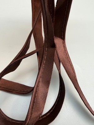 Chocolate Brown - 5 Yards 12mm (1/2 Inch) Polyester Satin Bias Piping Type