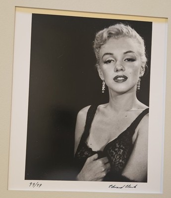Rare c1950 vintage MARILYN MONROE SIGNED Ed Clark 11x14'' Photo HOLLYWOOD glamour