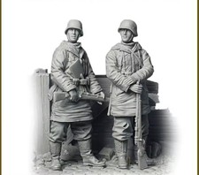 1/35 WW2 German Infantry X2 Resin Figures