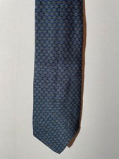 Kenneth Cole New York Hand Made 100 Silk Neck Tie Dot  Block Pattern 58" Long