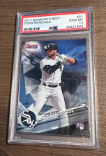 PSA 10 GEM 2017 Bowman's Best Yoan Moncada #21 Chicago White Sox Rookie Card. rookie card picture