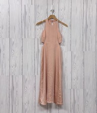 Express dress womens size extra small petite sleeveless pink blush floor length