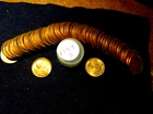 Lustrous RED Cartwheel Gem Brilliant Uncirculated 1944D Lincoln Penny Roll L1
