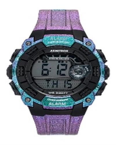 Armitron Pro Sport 40/8209GLX Men's Irredescent Resin Digital Chronograph Watch
