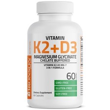 Bronson Vitamin K2+D3 Magnesium Glycinate Sup...