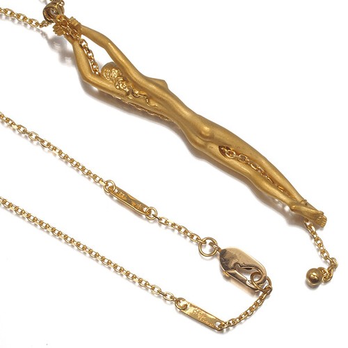 Auth Carrera y Carrera Necklace Silence Goddess Diamond 18K 750 Yellow Gold - Picture 3 of 5