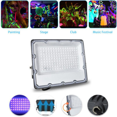 UV Blacklight 395nm IP66 Waterproof UV Flood Light for Party Stage Lighting Club